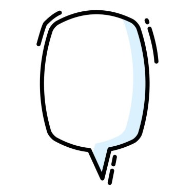 Isolated empty comic speech bubble Vector illustration