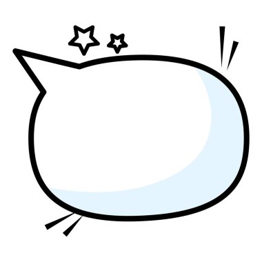 Isolated empty comic speech bubble Vector illustration