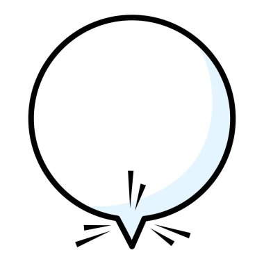 Isolated empty comic speech bubble Vector illustration
