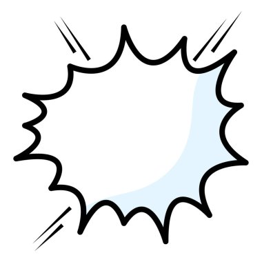 Isolated empty comic speech bubble Vector illustration