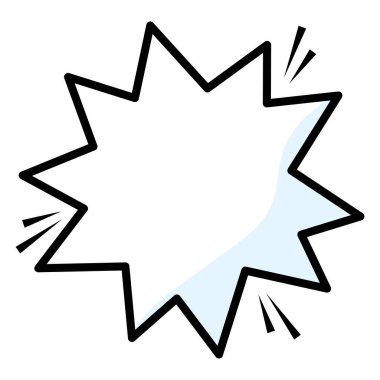 Isolated empty comic speech bubble Vector illustration