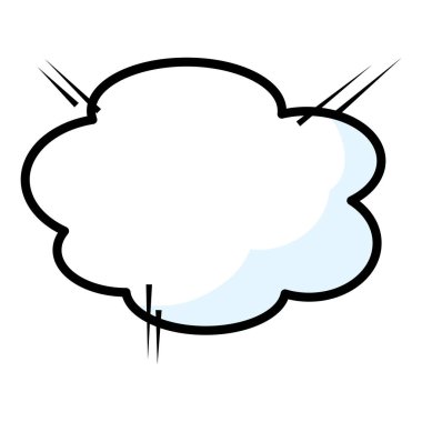 Isolated empty comic speech bubble Vector illustration