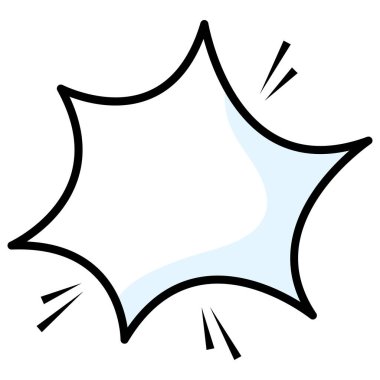 Isolated empty comic speech bubble Vector illustration