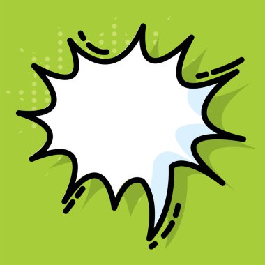 Isolated empty comic speech bubble Vector illustration