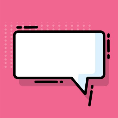 Isolated empty comic speech bubble Vector illustration