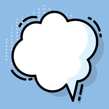 Isolated empty comic speech bubble Vector illustration