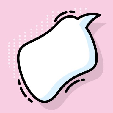 Isolated empty comic speech bubble Vector illustration