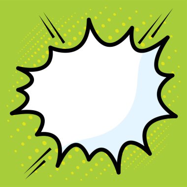 Isolated empty comic speech bubble Vector illustration