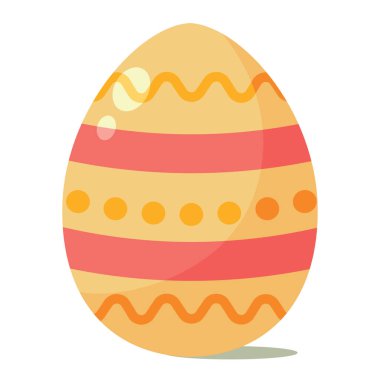 Renkli Paskalya yumurtası ikonu Vektör illüstrasyonuName