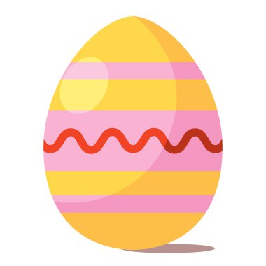 Renkli Paskalya yumurtası ikonu Vektör illüstrasyonuName