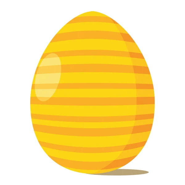 Izolovaná Barevná Ikona Velikonočního Vajíčka Vektorová Ilustrace — Stockový vektor