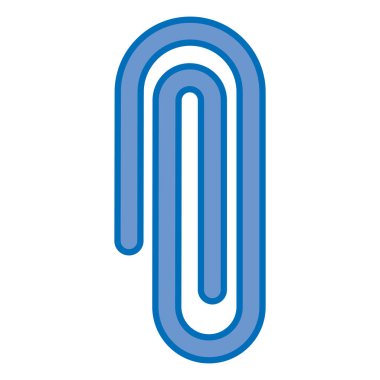 İzole edilmiş renkli klipsli ofis arz simgesi Vektör illüstrasyonu