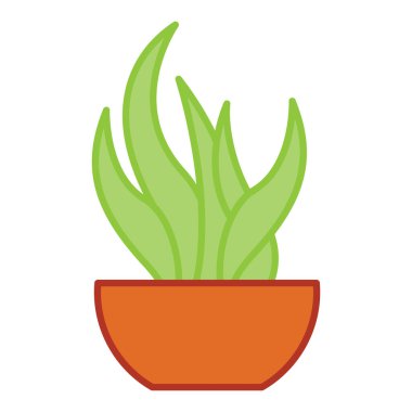 İzole edilmiş renkli bitki bürosu ikonu Vektör illüstrasyonu