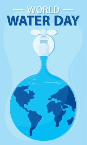 Día Mundial Del Agua Cartel Fondo Vector Ilustración — Archivo Imágenes Vectoriales