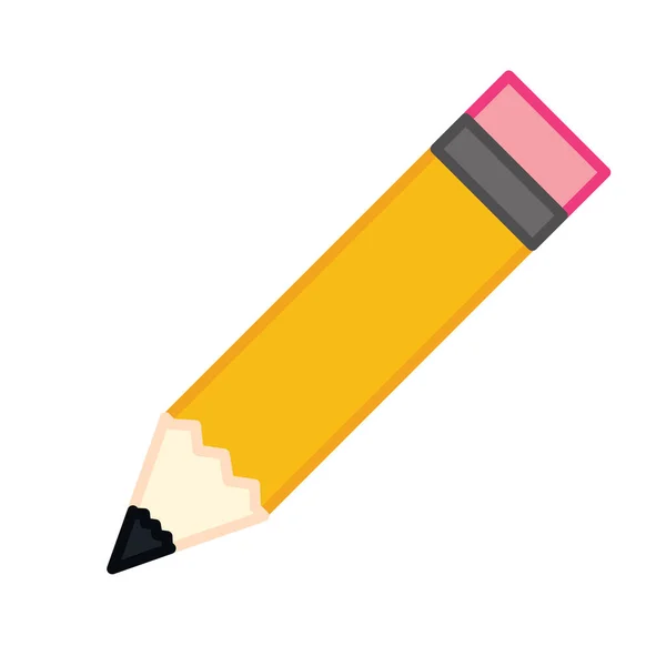 Izolowany Kolorowy Ołówek Biuro Dostawy Ikona Wektor Ilustracji — Wektor stockowy