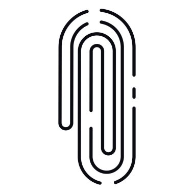 Klipsli Ofis arz vektörü illüstrasyonunun izole edilmiş ana hatları