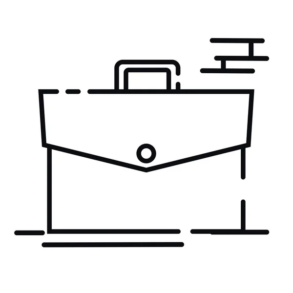 Isolated Outline Suitcase Office Supply Icon Vector Illustration — Stock Vector
