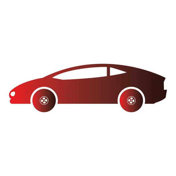 Μεμονωμένο Χρωματισμένο Εικονίδιο Αυτοκινήτου Επίπεδη Σχεδίαση Διανυσματική Απεικόνιση — Διανυσματικό Αρχείο