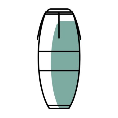 İzole edilmiş renkli çocuklar davul ikonu Vektör illüstrasyonunun taslağı