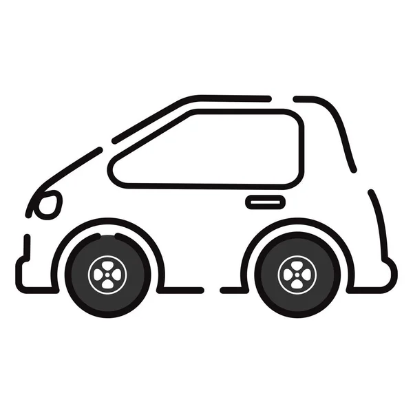Isolated Car Icon Colored Outline Vector Illustration — Stock Vector