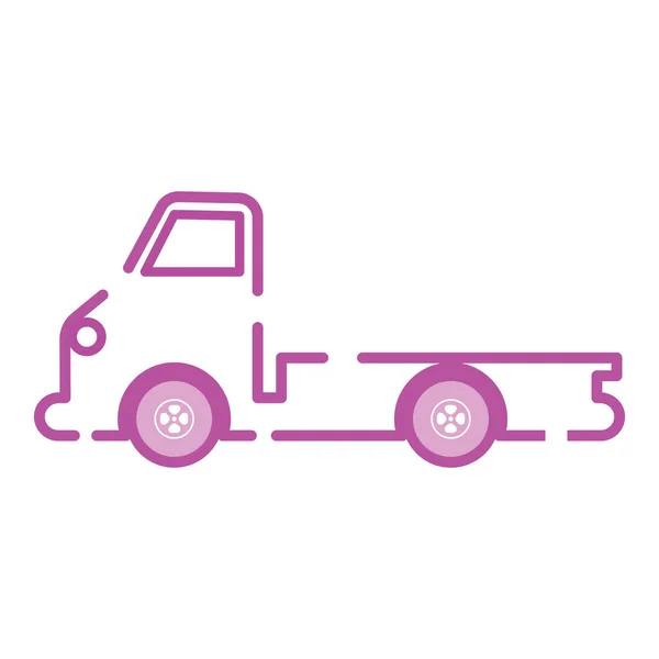 Isolated Colored Pick Truck Icon Colored Outline Vector Illustration — Stock Vector