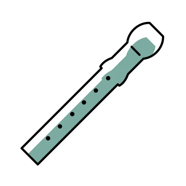 Icono Flauta Ilustración Vectorial — Vector de stock