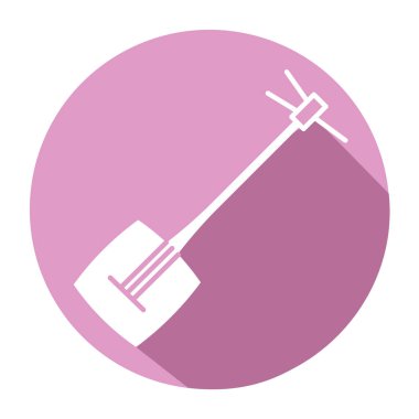 İzole banjo simgesi Düz Tasarım Müzikal Enstrüman Vektörü illüstrasyonu