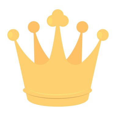 Isolated colored king or queen golden crown icon Vector illustration