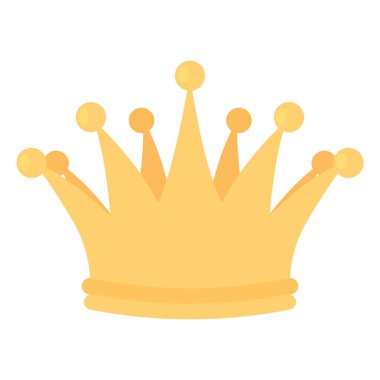 Isolated colored king or queen golden crown icon Vector illustration