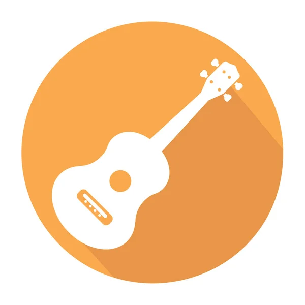 Ícone Guitarra Isolado Design Plano Instrumento Musical Ilustração Vetorial — Vetor de Stock