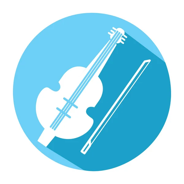 Geïsoleerde Cello Icoon Platte Vormgeving Muziekinstrument Vector Illustratie — Stockvector