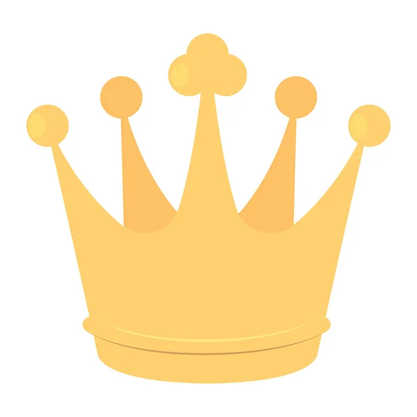 Isolated Colored King Queen Golden Crown Icon Vector Illustration — Vettoriale Stock