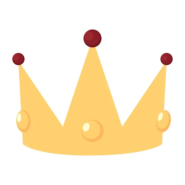 Isolated Colored King Queen Golden Crown Icon Vector Illustration — Stockvektor