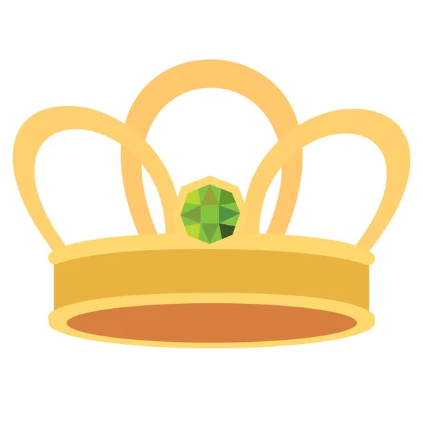 Isolated Colored King Queen Golden Crown Icon Vector Illustration — Vector de stock
