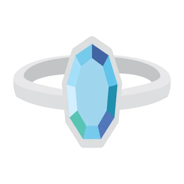Isoliertes Farbiges Ring Symbol Mit Diamant Vektor Abbildung — Stockvektor