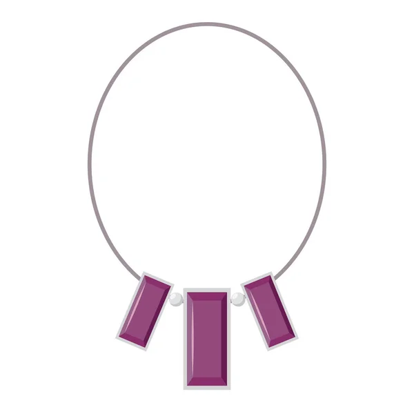 Isolierte Farbige Halskette Ikone Mit Edelstein Vector Illustration — Stockvektor