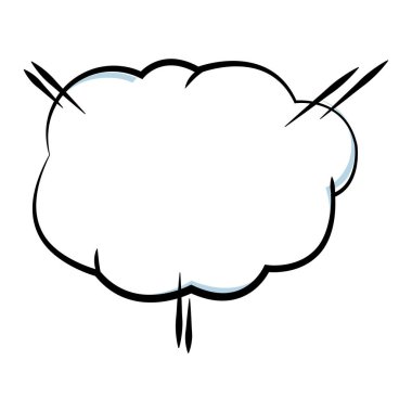 Isolated empty comic speech bubble Vector illustration