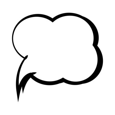 Isolated empty comic speech bubble Vector illustration