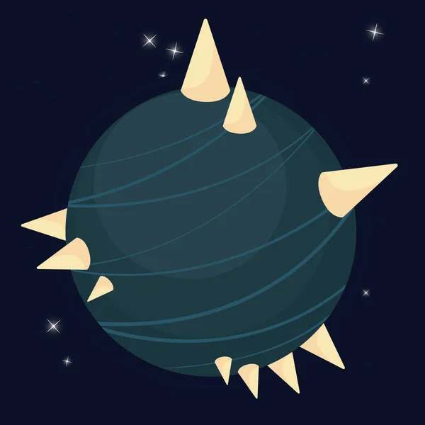 Izolovaná Abstraktní Barevná Ikona Planety Scifi Vektorová Ilustrace — Stockový vektor