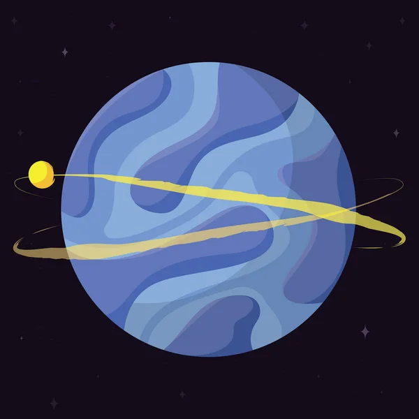 Isolée Abstraite Couleur Scifi Planète Icône Illustration Vectorielle — Image vectorielle