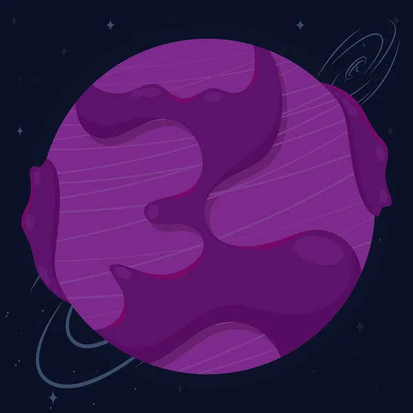 Icono Planeta Scifi Color Abstracto Aislado Ilustración Vectorial — Vector de stock