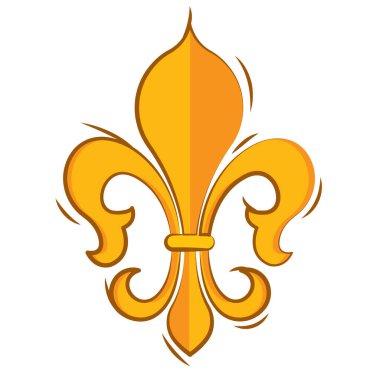 Ayrı Lys çiçek sembolü Vektör illüstrasyonu