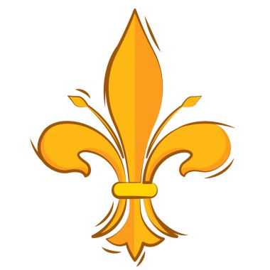 Ayrı Lys çiçek sembolü Vektör illüstrasyonu