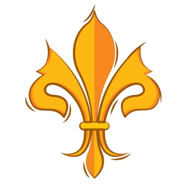 Ayrı Lys çiçek sembolü Vektör illüstrasyonu