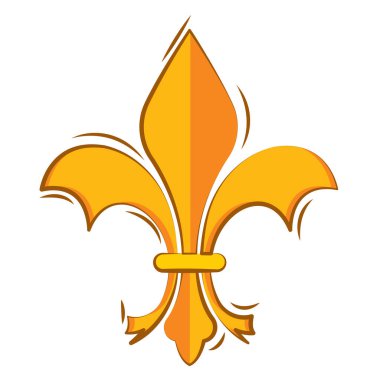 Ayrı Lys çiçek sembolü Vektör illüstrasyonu