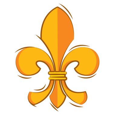 Ayrı Lys çiçek sembolü Vektör illüstrasyonu