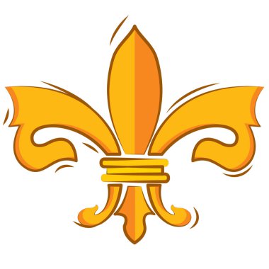 Ayrı Lys çiçek sembolü Vektör illüstrasyonu