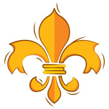 Ayrı Lys çiçek sembolü Vektör illüstrasyonu