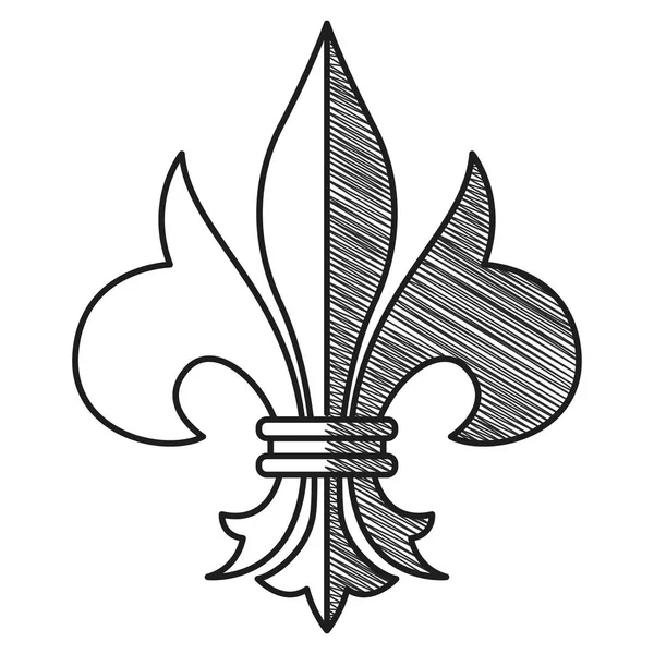 Isolierte Lys Blume Symbol Skizze Symbol Vektor Illustration — Stockvektor