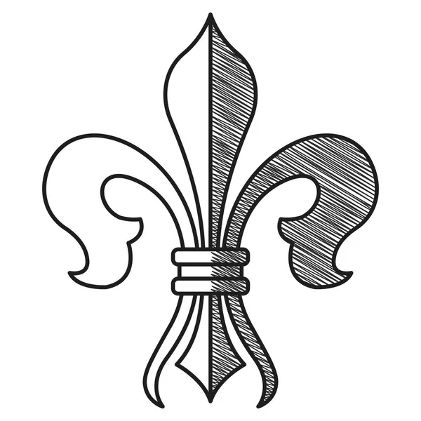Μεμονωμένη Εικόνα Διάνυσμα Εικονίδιο Σύμβολο Λουλούδι Lys — Διανυσματικό Αρχείο